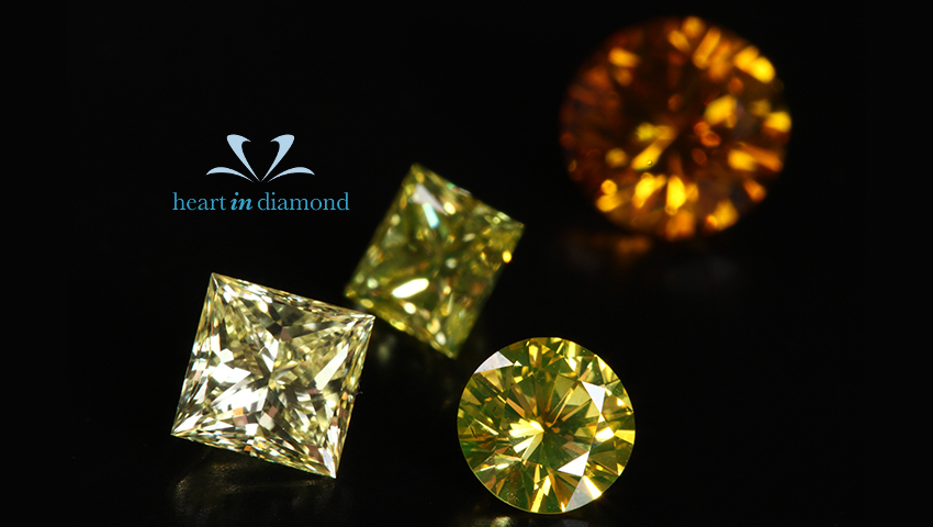 Examples of cremation diamond colors and cuts